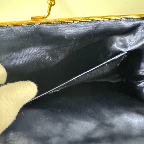 Ellegent Saks Fifth Avenue Beaded Evening Bag/Clutch  in Blue - Picture 14 of 15